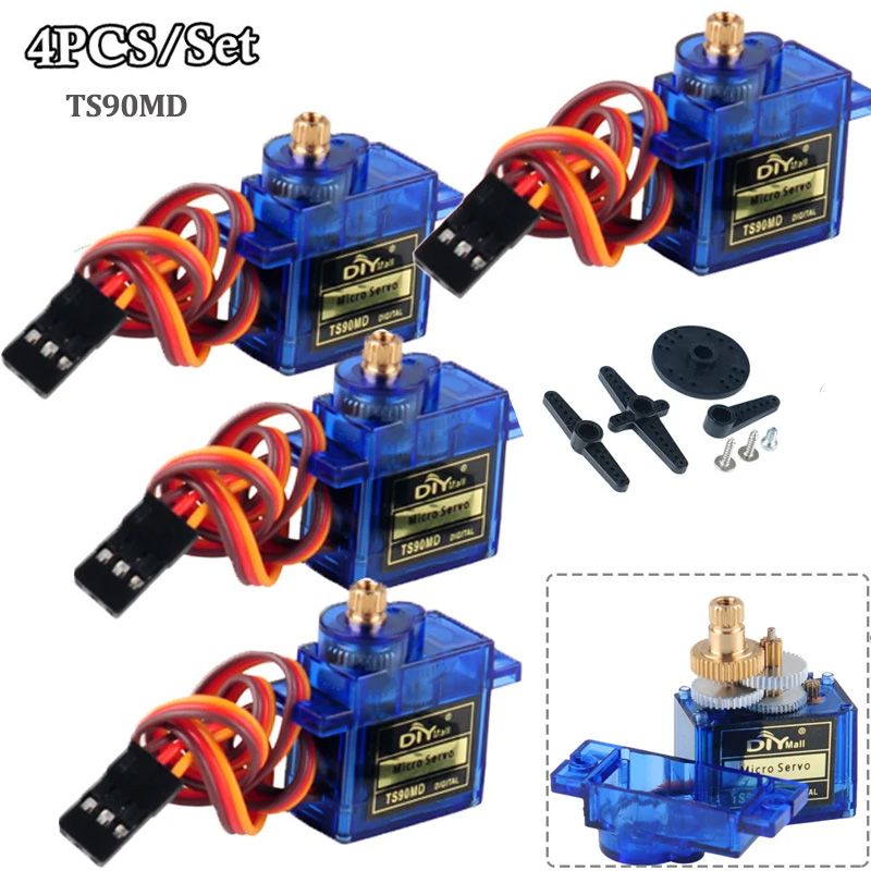 Rc Helicopter Parts - 4 Buah Motor Servo Digital Mikro
