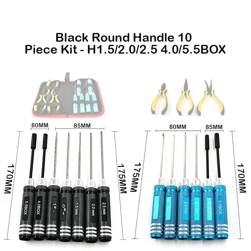 Rc Helicopter Tool Kit - 10 Buah/Set Tang Obeng Helikopter RC