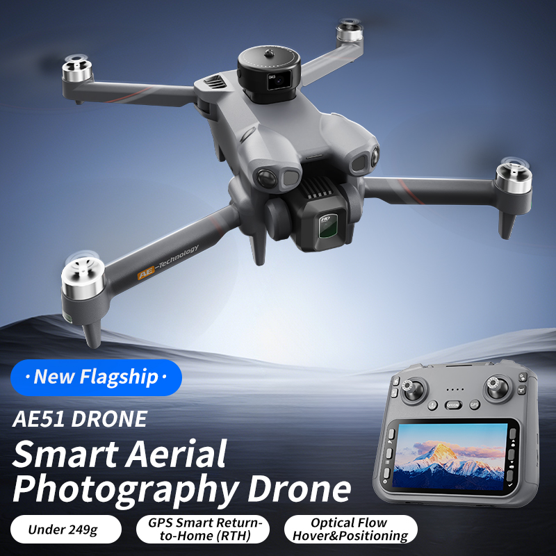 Rc Helicopter Large - Drone Lipat RC Quadcopter AE51 GPS